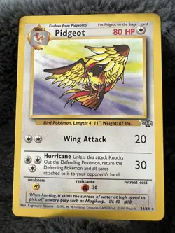 NM Pokemon PIDGEOT Card JUNGLE Set 24/64 Non-Holo RARE - Image 1