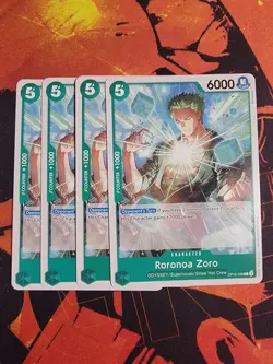 4X One Piece Card Game Roronoa Zoro OP10-038 Common English NM - Image 1