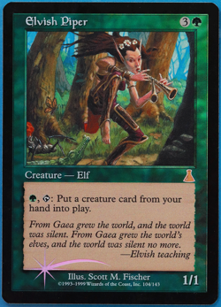 Elvish Piper FOIL Urza's Destiny PLD Green Rare MAGIC CARD (ID# 505545) ABUGames - Image 1