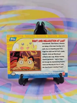 Pokemon Topps Series 1 Card | Pikachu's Vacation "Rest and Relaxation" #49 - Image 2