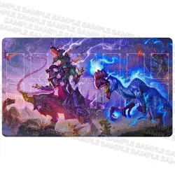 Scrap Raptor Playmat TCG CCG Playmat Trading Card Game Mat Mouse Pad - Image 1