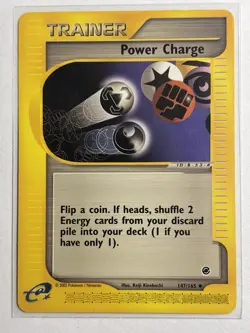 Power Charge 147/165 - Expedition Non Holo Pokemon Card - Image 1