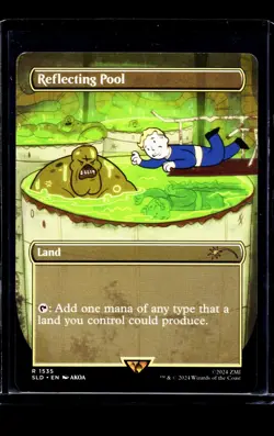 MTG Magic The Gathering SLD Secret Lair Fallout Borderless #1535 Reflecting Pool - Image 1