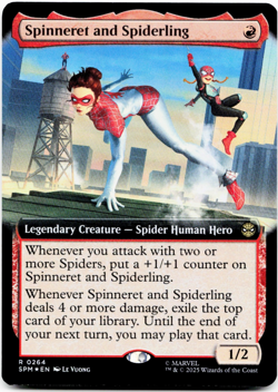 Spinneret and Spiderling (Extended Art) - FOIL - [Marvel's Spider-Man] MTG 🔥 - Image 3