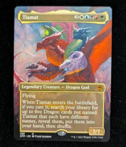 Tiamat 298 x1 NM - MTG - English AFR Adventures in Forgotten Realms Borderless - Image 1