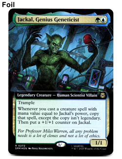 Jackal, Genius Geneticist (Extended Art) - FOIL - [Marvel's Spider-Man] MTG 🌳💧 - Image 1