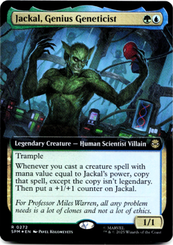 Jackal, Genius Geneticist (Extended Art) - FOIL - [Marvel's Spider-Man] MTG 🌳💧 - Image 3