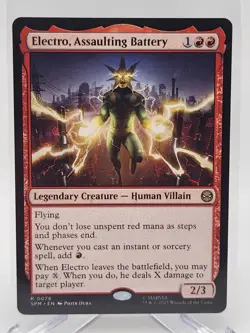Electro, Assaulting Battery 76 : MTG Marvel's Spider-Man Rare NM/M - Image 2