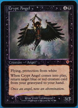 Crypt Angel FOIL Invasion PLD Black Rare MAGIC MTG CARD (ID# 505529) ABUGames - Image 1