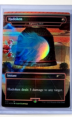 2022 MTG Magic the Gathering Secret Lair Foil SF2 #675 Hadoken Lightning Bolt - Image 1