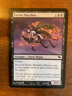 Faerie Macabre Shadowmoor NM Black Common MAGIC MTG CARD - Image 1