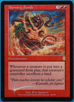 Burning Sands FOIL Odyssey PLD Red Rare MAGIC MTG CARD (ID# 505515) ABUGames - Image 1
