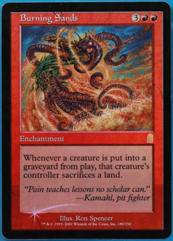 Burning Sands FOIL Odyssey PLD Red Rare MAGIC MTG CARD (ID# 505514) ABUGames - Image 1