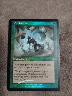 Exploration: MtG Magic the Gathering Dominaria Remastered Rare Retro Frame FOIL - Image 1