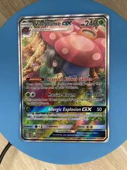 2019 Pokemon Cosmic Eclipse VILEPLUME GX Full Art Ultra Rare ENG #211/236 - Image 1