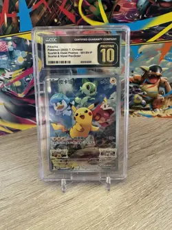 CGC 10 Pristine Pikachu 1 SV-P Pokemon Scarlet Violet Promo Chinese 2022 FullArt - Image 1