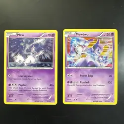 MEW XY192 PROMO and Mewtwo 53/113 HOLOS Pokemon Lot of 2 - Image 1