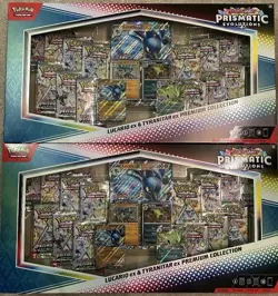 Pokemon TCG Prismatic Evolutions Lucario ex & Tyranitar ex Premium Collection x2 - Image 1