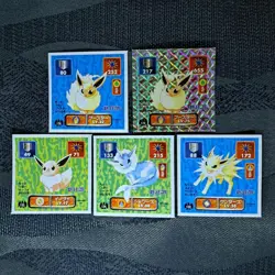 Amada Pokemon Strongest Seal Legend 1996 Eevee 5 Types Set - Image 1