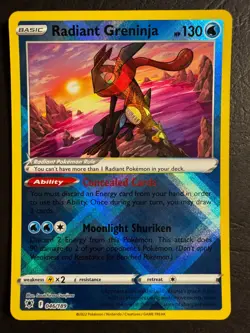 Shiny Radiant Greninja 046/189 Pokemon SWSH Astral Radiance Near Mint - Image 1