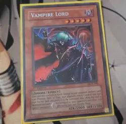 Yugioh Vampire Lord DCR-000 Secret Rare 1st Ed - Image 1