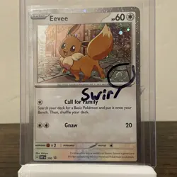 [SWIRL] Eevee 200 Cosmos Holo Scarlet & Violet Black Star Promo Card Pokemon NM - Image 1