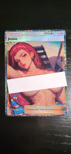 Pokemon Jessie Trainer Story Anime Waifu Foil Card - Image 1