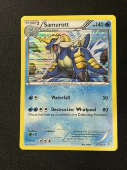 Samurott 41/149 B&W Boundaries Crossed Holo Rare Pokemon TCG Card - Image 1