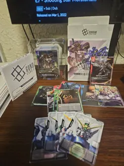 Gundam Card Game Starter Deck Iron Bloom ST05 - English, No Bonus card w/ extras - Image 1