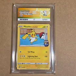 Pikachu On The Ball 001/005 Pokemon Card Futsal Ace Grading 9 Ace Label - Image 1