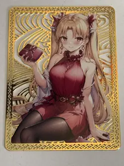 Goddess Story ERESHKIGAL FATE GRAND ORDER GOLD METAL ALLOY CARD Anime - Image 1