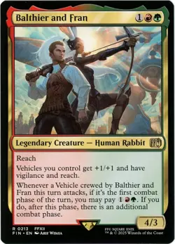 Balthier and Fran NM Final Fantasy MTG Magic the Gathering Gold English Card - Image 1