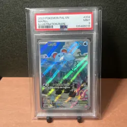 2023 Marill Paldea Evolved Illustration Rare Pokemon Card PSA 9 MINT - Image 1