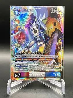 Omnimon #BT22-015 Cyber Eden Super Rare Full Art Holo Card Digimon CCG NM/M - Image 1