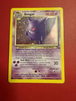 Pokemon TCG Gengar 5/62 Fossil Unlimited Holographic Card LP Condition - Image 1
