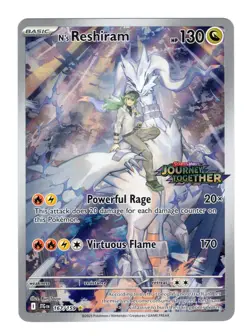 N's Reshiram 167/159 Stamped Promo Journey Together Pokemon Card - Image 1