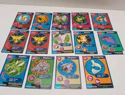 1998 Pokemon PokeTrivia Mewtwo Strikes Back Cards Lot of 14 Burger King Nintendo - Image 1