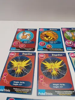 1998 Pokemon PokeTrivia Mewtwo Strikes Back Cards Lot of 14 Burger King Nintendo - Image 3