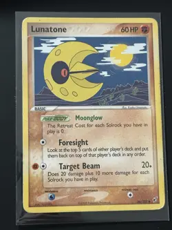 Lunatone 36/107 ex Deoxys Pokemon Card - NM - Image 1