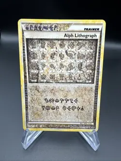 Alph Lithograph ONE Heart Gold & Soul Silver Pokemon Trading Card - Image 1