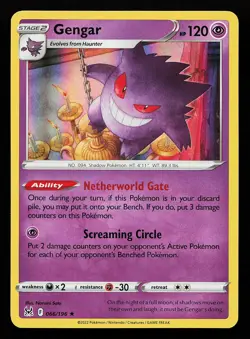 Gengar 066/196 Holo Rare Lost Origin Pokemon Card - Image 1