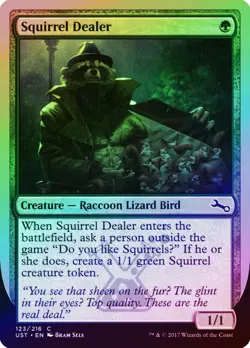 Squirrel Dealer FOIL Unstable NM Green Common MAGIC GATHERING CARD ABUGames - Image 1