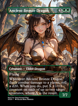 Ancient Bronze Dragon - MTG Anime Custom - Playtest - Image 1