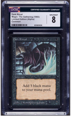 Magic: The Gathering Dark Ritual Limited Edition (Alpha) CGC 8 - Image 1