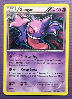 2015 Pokemon Gengar 60/162 Pokemon XY Breakthrough Holo NM/LP RAW - Image 1