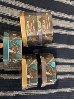 LOT OF 5 Pokemon TCG Triple Whammy Tin TYRANITAR SLAKING DARKRAI NEW SEALED - Image 4