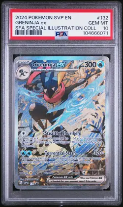 2024 POKEMON SVP EN-SV BLACK STAR PROMO #132 GRENINJA EX PSA 10 - Image 1