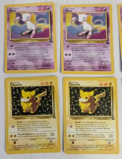 Vintage Lot 10 Pokemon Black Star Promo (5) #1 Ivy Pikachu and (5) #8 Mew - Image 2