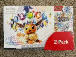 Pokemon TCG Prismatic Evolutions ETB with Booster Bundle Costco 2-Pack Sealed - Image 1