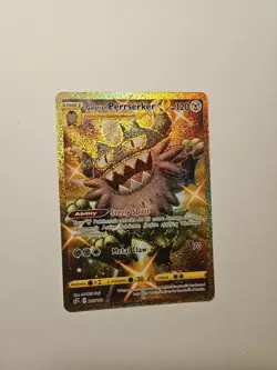 Pokemon TCG SWSH Rebel Clash Galarian Perrserker 205/192 Gold Secret Rare NM! - Image 1